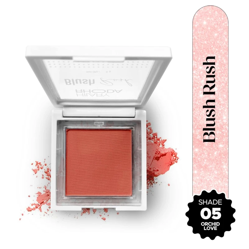 Hilary Rhoda Blush Rush | Highly Pigmented | Silky Smooth Texture | Available in 6 Shades | Matte Finish | Buildable Coverage | Blends Easily & Glides on Smoothly - 6g (Orchid love | Shade 05) thumbnail 3